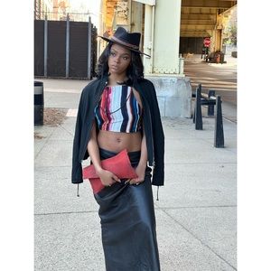 Jacobson black wool cowboy hat with ribbon